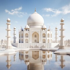 Fototapeta na wymiar Majestic Marvel: Stunning Images of the Taj Mahal in Building and Architecture