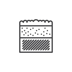 Soil layers line icon