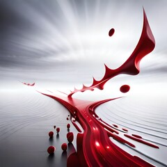 red paint splash Created using generative AI tools