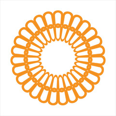 orenge color geometrical shapes flower: Elegant floral tropical with flowers. flower fashion prints. Seamless vector illustration. Spring bouquet. Allover floral design