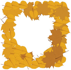 Obraz premium Fall leaves isolated on white background collection. Orange maple leaves pattern. Vector illustration.