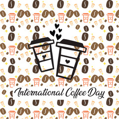 International Coffee Day Pattern Design