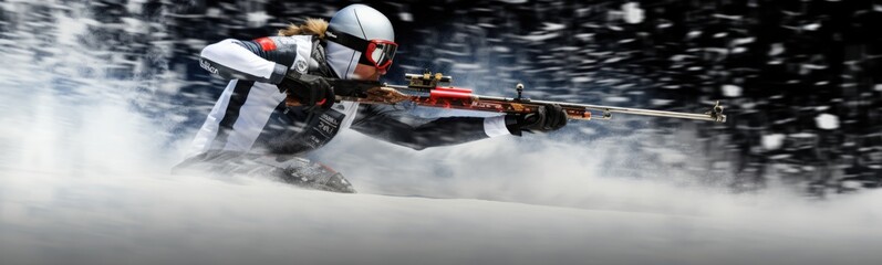 Fototapeta premium Biathlon sport background