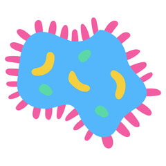 Bacteria flat illustration