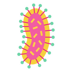 Bacteria flat illustration