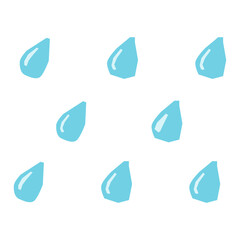 Rain drops flat illustration