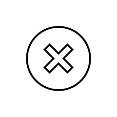 Cancel Icon. Reject, Refuse Symbol - Vector. 
