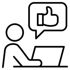 Obraz premium User review icon