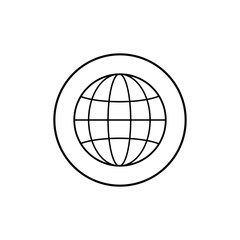 Browser Icon. Earth, World. Globe Symbol - Vector.