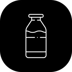 Milk healthy lifestyle icon with black filled line outline. milk, dairy, liquid, fresh, drink, product, yogurt. Vector illustration