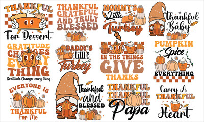 Thanks Giving Retro Design Bundle