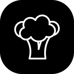 Broccoli healthy lifestyle icon with black filled line outline style. food, broccoli, fresh, vegetable, vegetarian, organic, nutrition. Vector Illustration