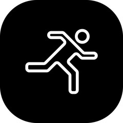 Running healthy lifestyle icon with black filled line outline style. symbol, sport, healthy, fitness, sign, run, speed. Vector Illustration