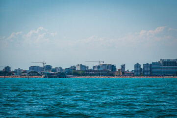 Naklejka premium Between sea and lagoon. Sailing trip between the Marano lagoon and the Gulf of Trieste.