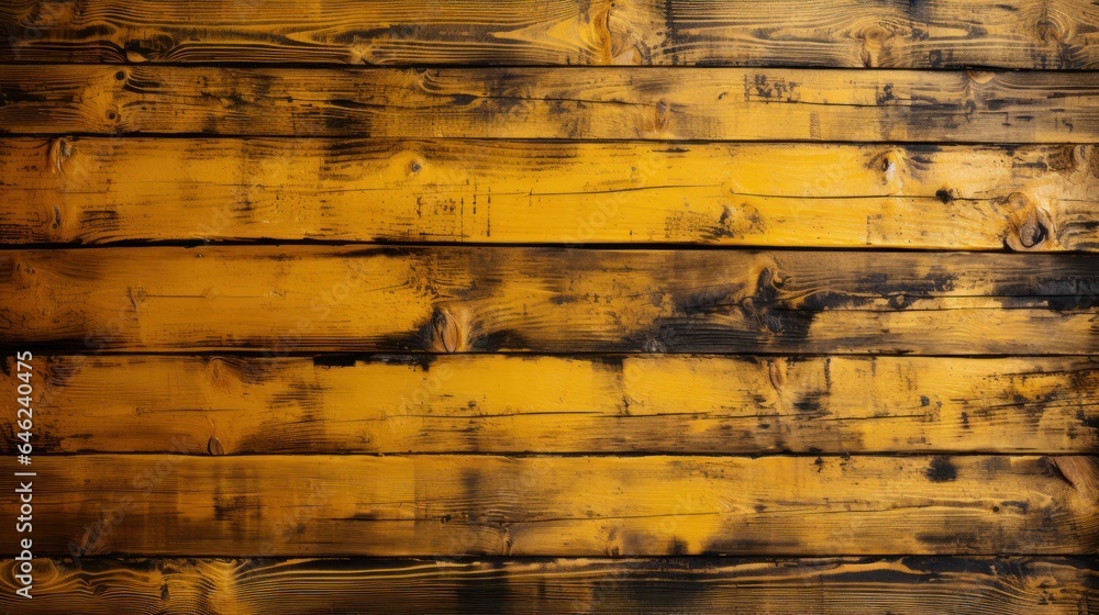 Sticker brown background. grunge wooden wall.