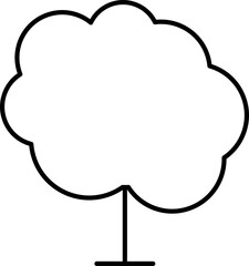 Tree line icon. Wood. Vector illustration