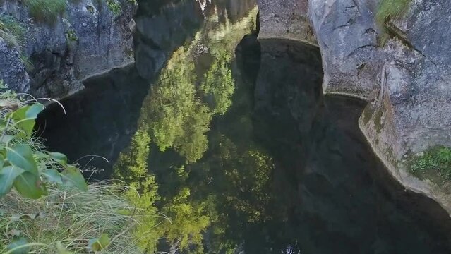 Cerna Sat, Pades, Romania -  September 03, 2023: Corcoaia Gorge ( Cheile Corcoaia ), protected area near Cerna sat, Pades, Gorj county, Romania