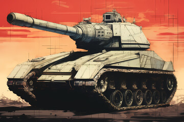 Fototapeta na wymiar tank illustration