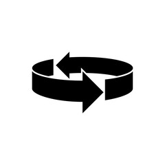 Spinning Icon. Turn Around Symbol.