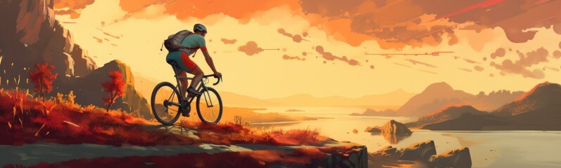 Cycling sport. Banner