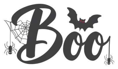 Fotobehang Boo Halloween Typography Illustration  © Matt