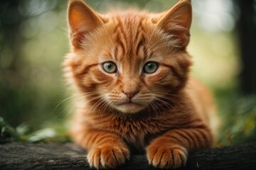 Fototapeta na wymiar Red kitten