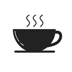 coffee and tea cup flat icon vector