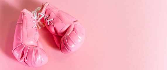 Fighting against breast cancer concept.