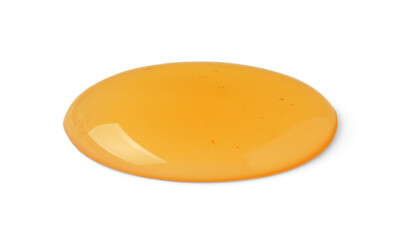 Drop of tasty natural honey isolated on white