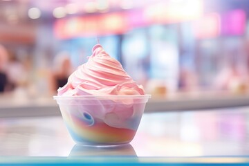 Frozen yogurt background - obrazy, fototapety, plakaty