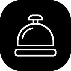 Reception hotel icon with black filled line outline style. reception, service, business, symbol, desk, sign. Vector Illustration