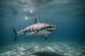 Great white shark underwater