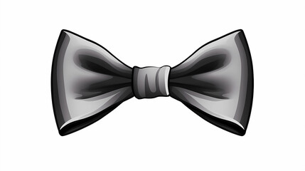 Hand drawn cartoon black bow illustration
