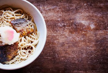 Buckwheat Noodles with Grilled Fish