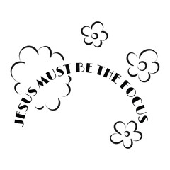 Christian line art design for print or use as banner, poster, photo overlay, apparel design