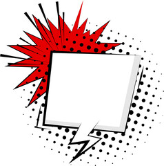 Pop art polka dots halftone speech bubble balloon icon sticker memo keyword planner text box banner, flat png transparent element design