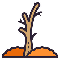 bare fall tree illustration