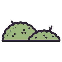 berry bush illustration