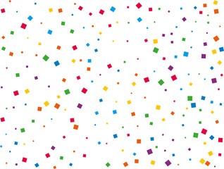 Wedding Rainbow Square Confetti
