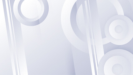 White modern abstract background with shapes