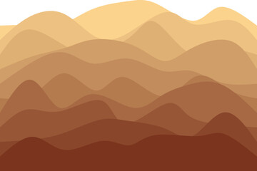 Abstract wavy vector background. Sandy dunes wave line. vector illustration of desert - 646256048
