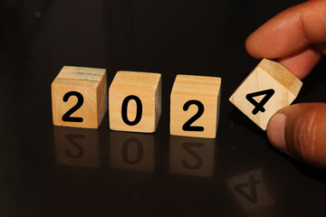Silhouette staff works as a to prepare to welcome the new year 2024