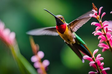 hummingbird on flower