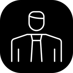 Avatar cyber security icon with black filled line outline style. avatar, people, business, person, social, symbol, human. Vector Illustration