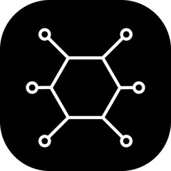 Network cyber security icon with black filled line outline style. network, business, communication, internet, social, symbol, media. Vector Illustration