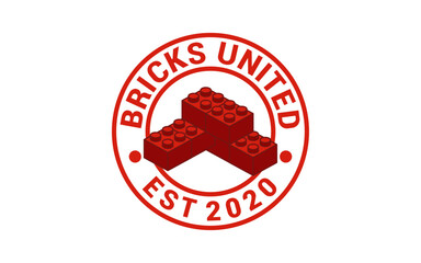 A Vintage badge building block design logo