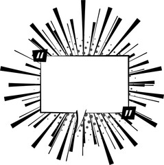 Pop art polka dots halftone speech bubble balloon with quotation marks and speed line, icon sticker memo keyword planner text box banner, flat png transparent element design