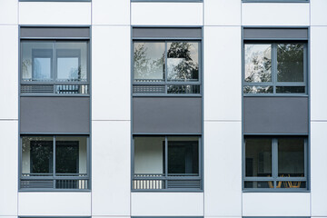 Facade of a modern residential building, building texture