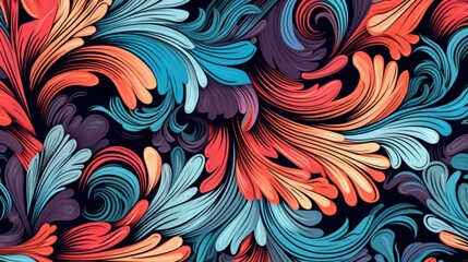 abstract pattern with flowers