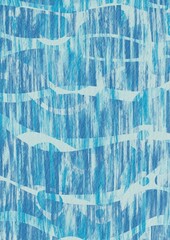 Abstract blue wave on paper background for decoration on aquatic and coastal life.